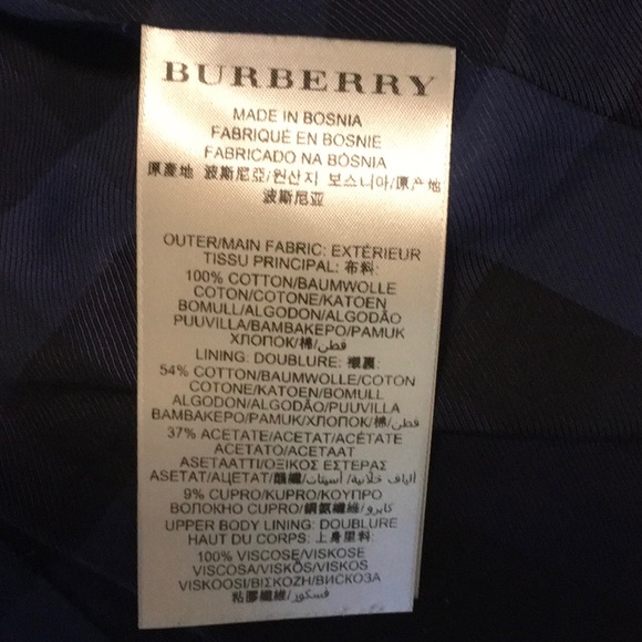 Navy Burberry Brit double breasted belted coat - Picture 5 of 6